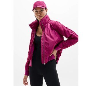 Athleta Jetset Bomber in Wildberry size M
